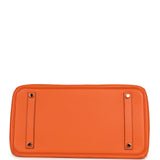 Pre-owned Hermes Birkin 35 Orange Clemence Palladium Hardware - Thumbnail View 6