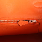 Pre-owned Hermes Birkin 35 Orange Clemence Palladium Hardware - Thumbnail View 9