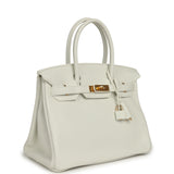 Pre-owned Hermès Birkin 30 White Clemence Gold Hardware - Thumbnail View 2