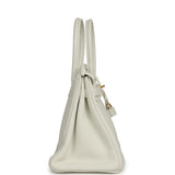 Pre-owned Hermès Birkin 30 White Clemence Gold Hardware - Thumbnail View 3