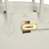 Pre-owned Hermès Birkin 30 White Clemence Gold Hardware - Thumbnail View 7