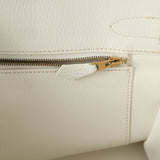 Pre-owned Hermès Birkin 30 White Clemence Gold Hardware - Thumbnail View 9