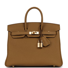 Hermes Birkin 25 Bronze D'ore Togo Gold Hardware