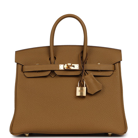 Hermes Birkin 25 Bronze D'ore Togo Gold Hardware