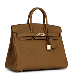 Hermes Birkin 25 Bronze D'ore Togo Gold Hardware