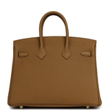 Hermes Birkin 25 Bronze D'ore Togo Gold Hardware - Thumbnail View 3