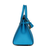 Pre-owned Hermes Birkin Sellier 25 Bleu Frida Epsom Gold Hardware - Thumbnail View 3