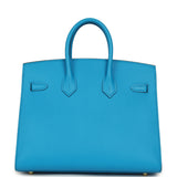 Pre-owned Hermes Birkin Sellier 25 Bleu Frida Epsom Gold Hardware - Thumbnail View 4