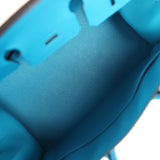 Pre-owned Hermes Birkin Sellier 25 Bleu Frida Epsom Gold Hardware - Thumbnail View 8