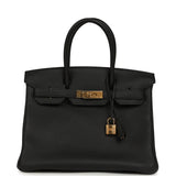 Pre-owned Hermes Birkin 30 Black Togo Gold Hardware - Thumbnail View 1