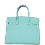 Pre-owned Hermes Birkin 30 Bleu Atoll Epsom Gold Hardware - Thumbnail View 4