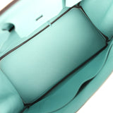 Pre-owned Hermes Birkin 30 Bleu Atoll Epsom Gold Hardware - Thumbnail View 8