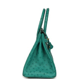 Pre-owned Hermes Birkin 30 Vert Verone Ostrich Gold Hardware - Thumbnail View 3