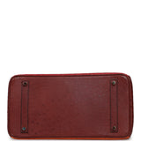 Vintage Hermes Birkin 35 Tangerine, Rouge H, Rouge Vif Ostrich Gold Hardware - Thumbnail View 6