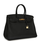 Pre-owned Hermes Birkin 35 Black Togo Gold Hardware - Thumbnail View 2
