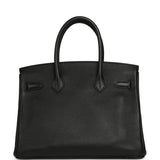 Pre-owned Hermes Birkin 30 Black Evercolor Gold Hardware - Thumbnail View 3