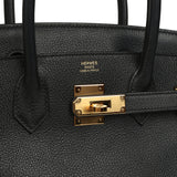 Pre-owned Hermes Birkin 30 Black Evercolor Gold Hardware - Thumbnail View 7