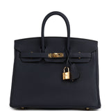 Hermes Birkin 25 Bleu Nuit Togo Gold Hardware - Thumbnail View 1