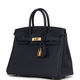 Hermes Birkin 25 Bleu Nuit Togo Gold Hardware - Thumbnail View 5