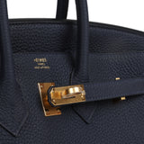 Hermes Birkin 25 Bleu Nuit Togo Gold Hardware - Thumbnail View 7