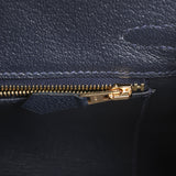 Hermes Birkin 25 Bleu Nuit Togo Gold Hardware - Thumbnail View 9
