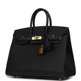 Hermes Birkin Sellier 25 Black Epsom Gold Hardware - Thumbnail View 5