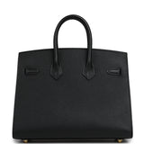 Hermes Birkin Sellier 25 Black Epsom Gold Hardware - Thumbnail View 3