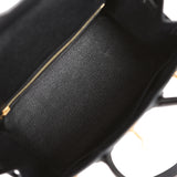 Hermes Birkin Sellier 25 Black Epsom Gold Hardware - Thumbnail View 9