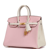 Hermes Special Order (HSS) Birkin 25 Rose Sakura, Nata Chevre Mysore Brushed Gold Hardware - Thumbnail View 5