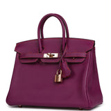 Pre-owned Hermes Special Order (HSS) Birkin 25 Anemone Verso Swift Rose Gold Hardware - Thumbnail View 5