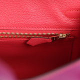 Pre-owned Hermes Special Order (HSS) Birkin 25 Anemone Verso Swift Rose Gold Hardware - Thumbnail View 9