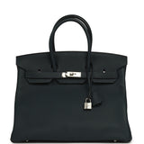 Hermes Birkin 35 Vert Rousseau Togo Palladium Hardware - Thumbnail View 1