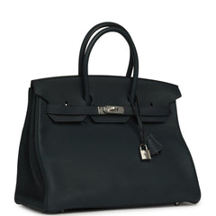Hermes Birkin 35 Vert Rousseau Togo Palladium Hardware