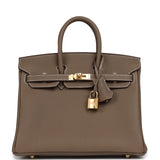 Hermes Birkin 25 Etoupe Togo Gold Hardware - Thumbnail View 1