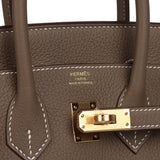 Hermes Birkin 25 Etoupe Togo Gold Hardware - Thumbnail View 7