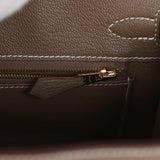 Hermes Birkin 25 Etoupe Togo Gold Hardware - Thumbnail View 9