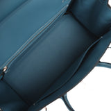 Pre-owned Hermes Birkin 25 Blue Jean Togo Palladium Hardware - Thumbnail View 9