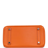 Pre-owned Hermes Birkin 25 Orange Swift Palladium Hardware - Thumbnail View 6