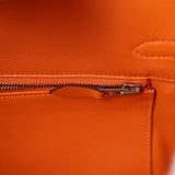 Pre-owned Hermes Birkin 25 Orange Swift Palladium Hardware - Thumbnail View 8