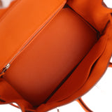 Pre-owned Hermes Birkin 25 Orange Swift Palladium Hardware - Thumbnail View 7