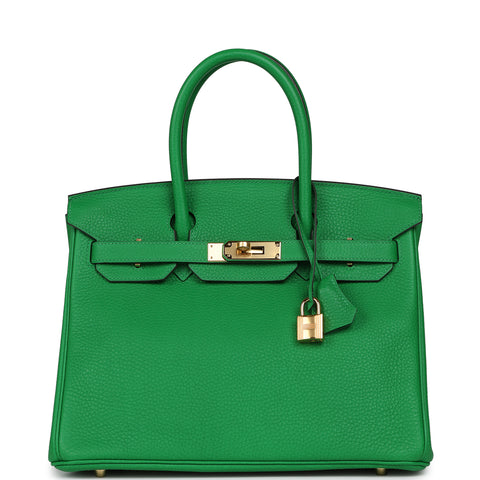 Hermes Birkin 30 Bambou Clemence Gold Hardware
