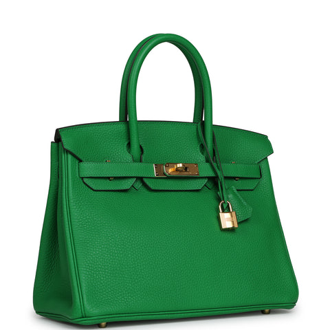 Hermes Birkin 30 Bambou Clemence Gold Hardware