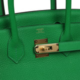 Hermes Birkin 30 Bambou Clemence Gold Hardware - Thumbnail View 7