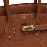 Pre-owned Hermes Birkin 25 Gold Togo Gold Hardware - Thumbnail View 7