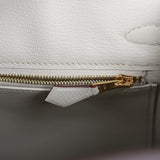 Hermes Special Order (HSS) Birkin 25 Etain, Craie Togo Brushed Gold Hardware - Thumbnail View 8