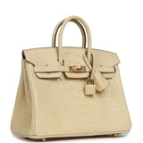 Hermes Birkin 25 Vanille Matte Alligator Gold Hardware - Thumbnail View 2