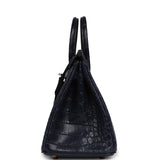 Hermes Birkin 25 Bleu Indigo Matte Alligator Gold Hardware - Thumbnail View 3