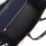 Hermes Birkin 25 Bleu Indigo Matte Alligator Gold Hardware - Thumbnail View 9