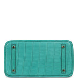 Pre-owned Hermes Birkin 30 Bleu Paon Matte Alligator Gold Hardware - Thumbnail View 6