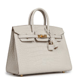 Hermes Birkin Sellier 25 Beton Matte Alligator Gold Hardware - Thumbnail View 2
